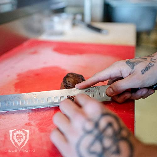 Dalstrong Slicing Knife - 12 inch Slicer - Firestorm Alpha Series - Premium 10Cr15CoMoV High-Carbon Steel Carving Knife - Traditional Japanese Wa Stabilized Wood & Resin Handle Kitchen Knife - Sheath by Dalstrong - Image 3