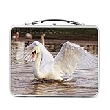 IMPRIMÉ EN FRANCE : Affichez votre style dès le déjeuner. Cette boîte est personnalisée dans notre atelier en France. Le visuel Cygnes Prend Son Envole Vie Sauvage Lac est imprimé sur une plaque en aluminium haute définition fixée sur le couvercle pour un rendu métallique brillant et durable.