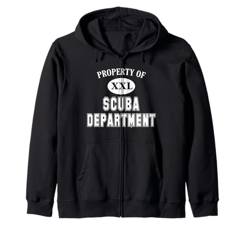 Property of Scuba Department Fun Collegiate-Style Diving Zip Hoodie