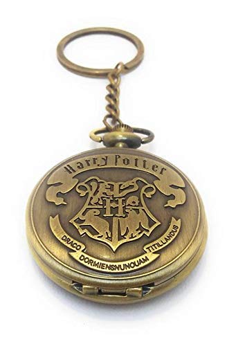 Image of AUGEN Premium Pocket Watch Metal Keychain Retro Vintage for Gifting With Key Ring Anti-Rust (Pack Of 1)
