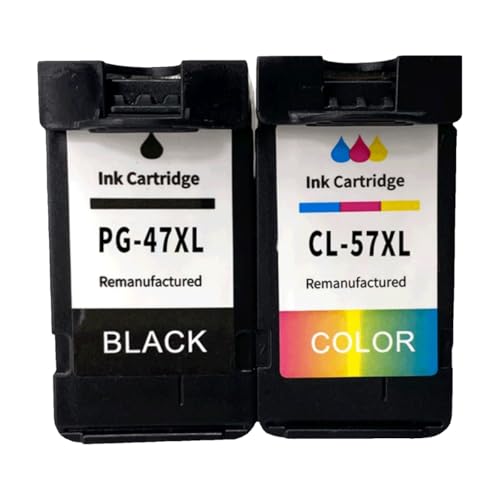 Cartouche PG47 CL57 compatible imprimante E3370 E3470 E410 E470 encre noire
