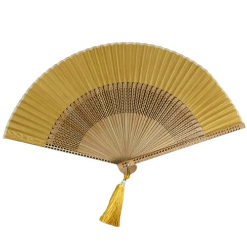 MLWSKERTY Ventilador Plegable Bambú Fiesta Fragante Ventilador Madera Boda China Pequeño Ventilador Plegable