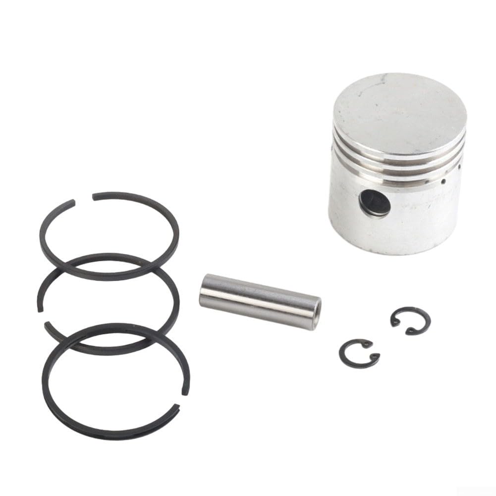 SiSinkal Air Compressor Piston and Piston-Ring Kit, Metal Replacement Parts Set, with Pin and Circlips, Compatible with Piston Air Compressors, Air Pump Accessories for Workshop Use(51mm)