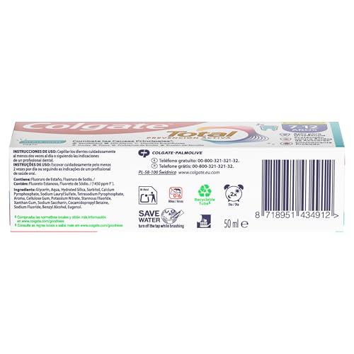 Miniatura 3 de Colgate Total Junior | Children's Toothpaste | Complete Protection | Contains Fluoride | Anticaries Protection | Antibacterial Ingredients | Recyclable Product | Pack 12 Units x 50 ml
