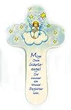 Holzkreuz für Kinder 20x12 cm Motiv: Engel auf Wolke