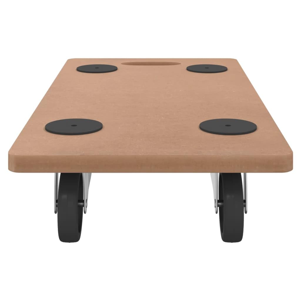 6er Set Möbelroller Transportroller Holzwerkstoff 250 kg Traglast Transportwagen mit Anti-Rutsch-Pads für Umzug und Werkstatt 57,5 x 29 cm