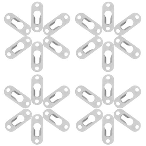Image of TEHAUX 20pcs Heavy Duty Metal Keyhole Hangers for Wall Mounting Picture Frames Mirrors Iron Mount Hardware Easy Install