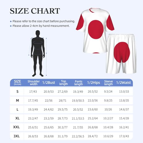 Pyjama homme drapeau japonais imprimé pour vos week-ends décontractés