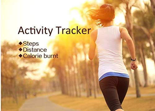 Schrittzähler Pedometer Einfach bedienung Fitness Armband Fitnessarmband mit Uhr Kalorienzähler Schrittmesser Ohne Bluetooth Aktivität Tracker Kalorien Zähler Messer Test Ohne APP Zum Joggen, Schwarz