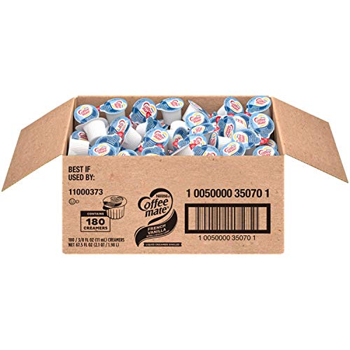 Coffee Mate Liquid Creamer Singles, French Vanilla, 67.5 Fl.Oz (Pack of 180)