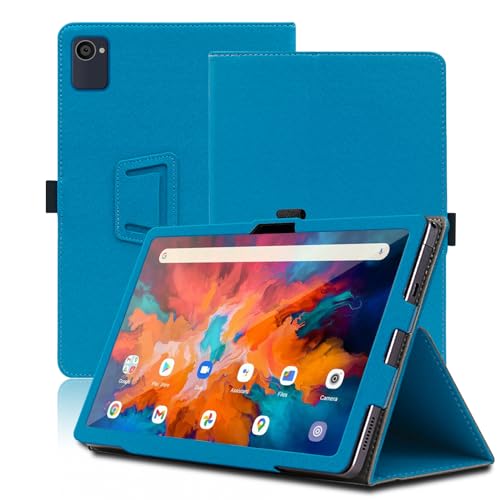 Hülle für PlimPad P8 Pro 10.1 Zoll, PlimPad P8 Pro Tablet Schutzhülle, Klappständer Schutzhülle mit Stifthalter & Handschlaufe, Umfassender Schutz. (Hellblau)