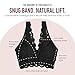 Smart & Sexy Women's Signature Lace Deep V Neck Wireless Bralette, Bralettes For Women With Support, Bralettes and Bralette Pack In the Buff M