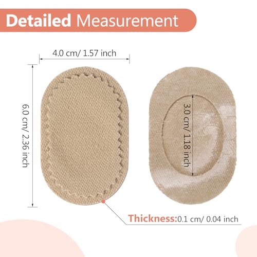 Image of Nuanchu 60 Pieces Bunion Cushions Self-Adhesive Bunion Pads Foot Callus Patches Foot Blister Shoe Accessories Women Men Feet Heel Protector Pads(Khaki,M)