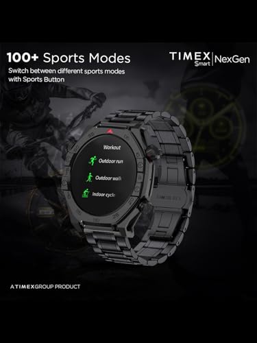 Image of TIMEX Smart NexGen 1.43 inch(3.6cm) AMOLED Display with Functional Crown and BT Calling Smartwatch for Unisex - TWTXW700T
