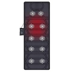 Snailax Tappetino Massaggiante con Calore - Letto Massaggiante con 10 Motori Massaggio Vibrante e 2 Cuscinetti Riscaldanti per Schiena, Materasso Massaggiante per Tutto il Corpo