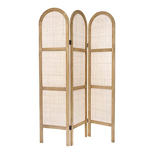 Atmosphera - Paravent aus Rattangeflecht H. 170 cm - Beige