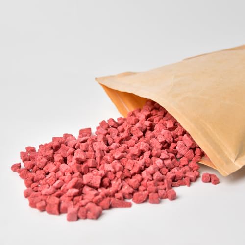 Trozos de Fresas Liofilizadas Premium 8.8 Oz/250g, Fresas Crujientes en Cubitos Secas, 100% Naturales y Sin Aditivos, Sin Azúcar (8.8 oz)