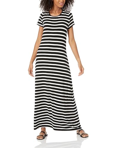 Image of Amazon Essentials Women's Short-Sleeve Maxi Dress, Flowy