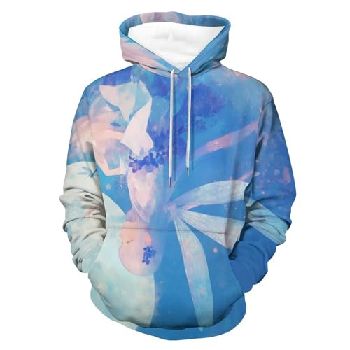 Sweat à capuche imprimé libellule et fleur pour homme et femme taille S