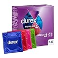Durex Surprise Me - Set di 40 preservativi, eccitante, pratica e discreta, per un sesso sicuro e una stimolazione aggiuntiva