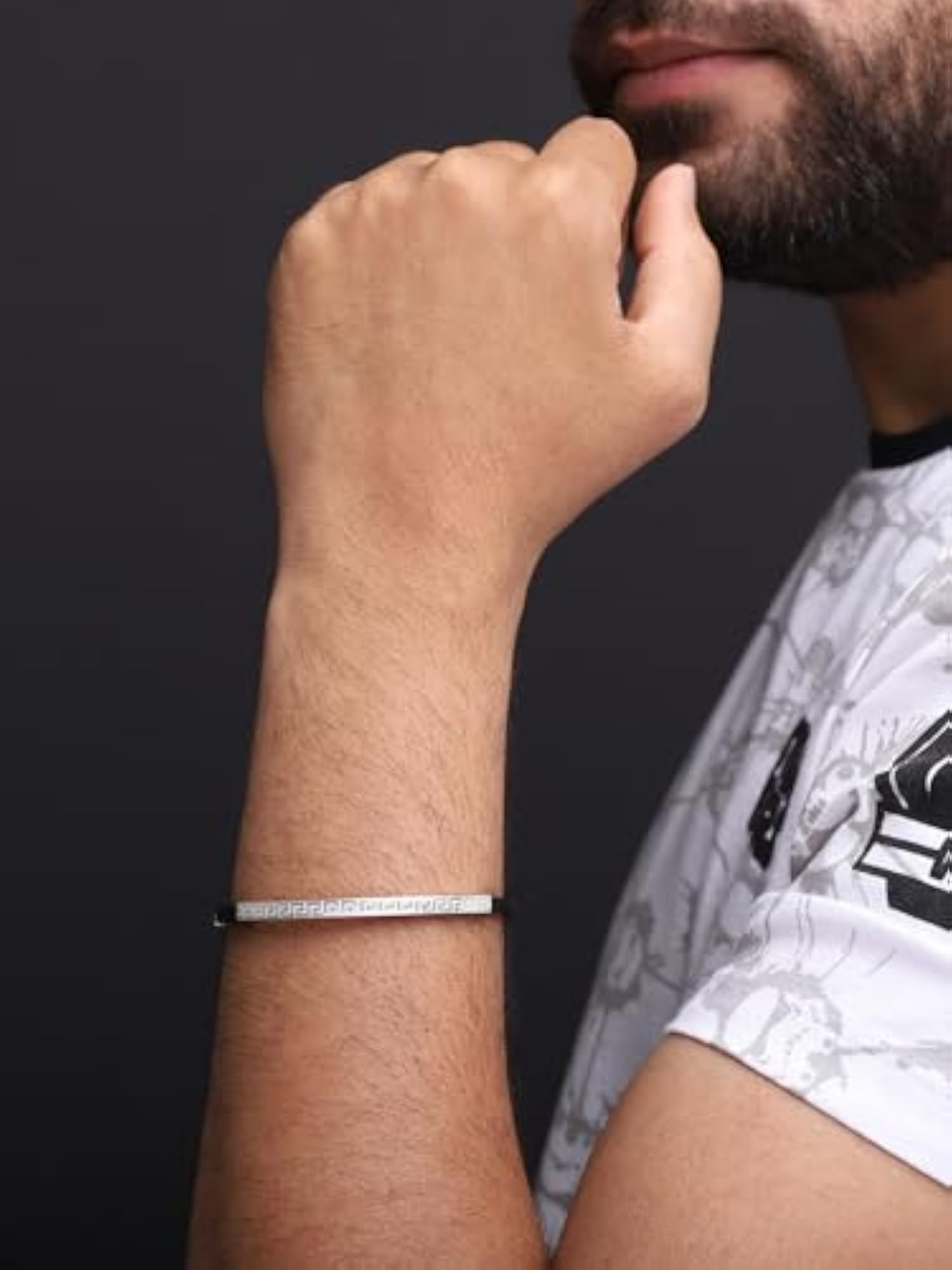 Men's 925 Sterling Silver Anti-Tarnish Bracelet, Gift for Him