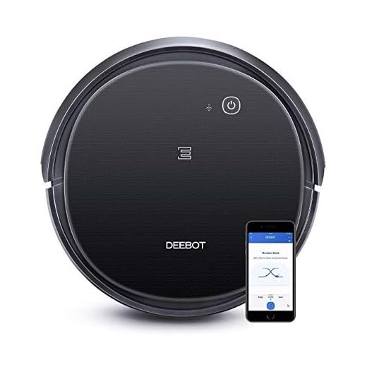 Ecovacs DEEBOT 500 Robot Vacuum Cleaner with Max Power Suction, Up to 110 min Runtime, Hard Floors and Carpets, Pet Hair, App Controls, Self-Charging, Quiet, Large, Black