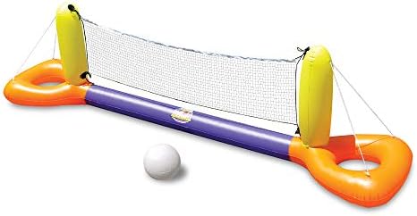 Swim Central Inflatable Orange and Yellow Splash Volleyball Game Pool Float, 11.5-Inch