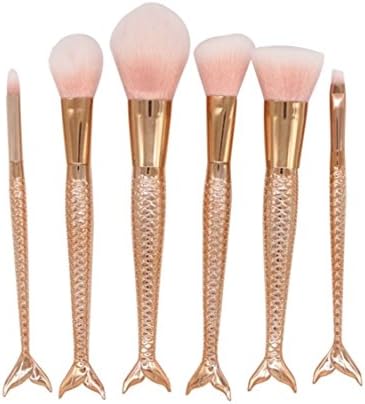 Golden Goddess Mermaid Tail Brush Set