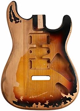 Sunsmile Relic Electric Guitar Body ST Style Nitro Alder DIY Guitar Body HSH 3 Tone Sunburst.