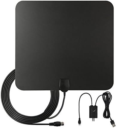 Bamshoot TV Antenna 50-100 Miles Long Range Digital HDTV Antenna High Reception Amplifier TV Indoor Antenna Clear TV Best Indoor Antenna for TV with 10ft Cable USB TV Tuner - Black