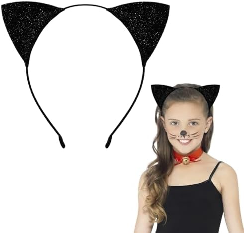 Serre-tête Halloween Oreilles De Chat - Lot De 2, Paillettes, Pour Enfants Et Adultes, Fête Et Cosplay