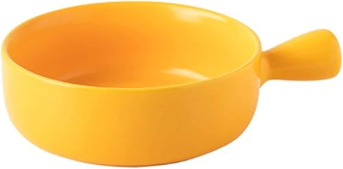 Miniatura 1 de AIMARG Bowl Ceramic Onion Soup Bowls, Matte Color Glaze with Single Handle Soup Bowls for Chowder, Beef Stew, Chili, Oatmeal (Color  Yellow)