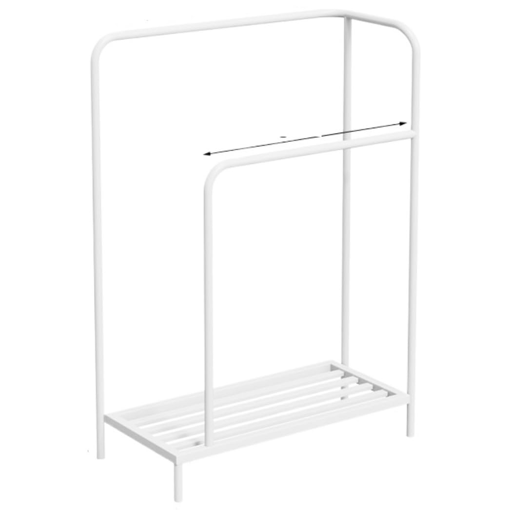 DKRAHRJJ Floor Towel Holder, Towel Stand with Storashelf Metal Freestanding Towel Rack for Bathroom/White