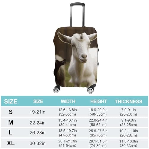 Cute Goat Luggage Cover, Washable Elastic Suitcase Cover Protector Fit 18-32 Inch Luggage2