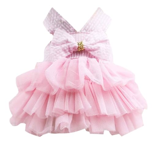Nicedeal Saia tutu para cachorrinho vestido de malha para animais de estimação festa de verão fantas