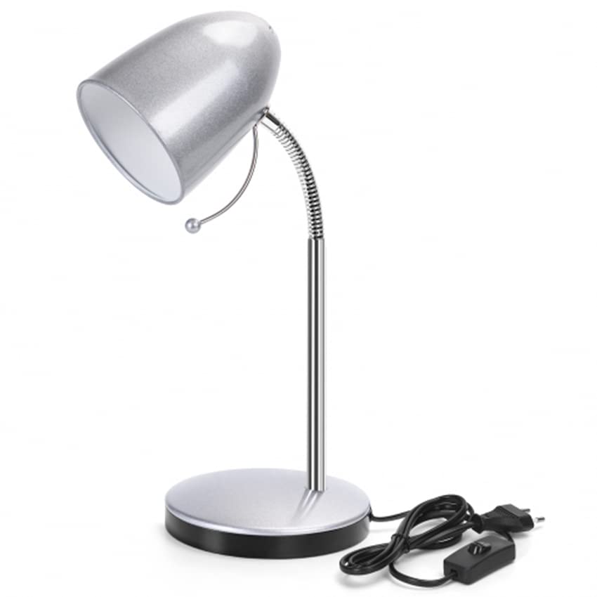 Levitantes Lámpara de mesa E27, color plata, sin fuente de luz, ideal para decorar espacios y proporcionar iluminación ambiental.