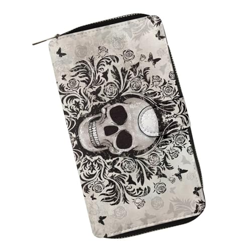 Image of COEQINE Ladies Wallets Pink Leopard Heart Black Printed Leather Phone Long Clutch Purses Check Coin Change Holder