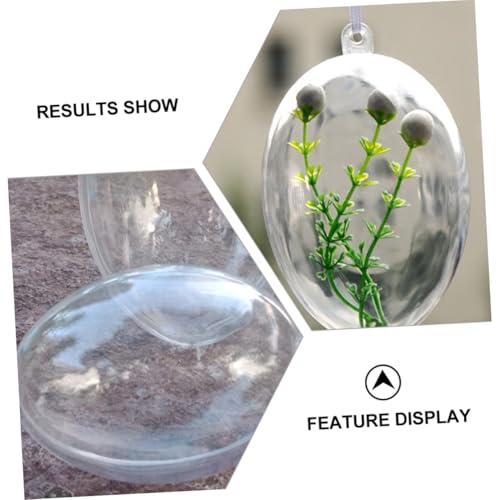 Boules décoratives œuf transparentes incassables pour décoration de Pâques