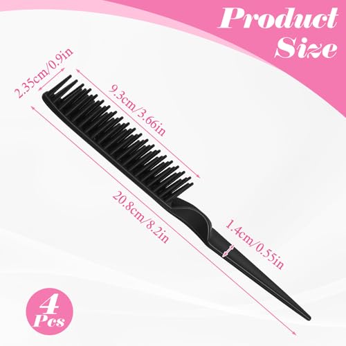 Set de 4 peines de 3 filas para cabello natural miniatura 2