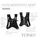 Tone Fitness Black Weighted Vest, 12 Lbs