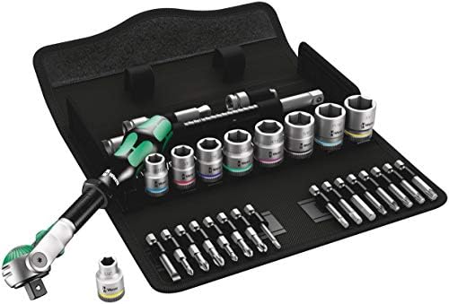 Wera 8100 SB 9 Zyklop Speed Multi-function Ratchet, Socket & Bit Set, 3/8" Drive, Imperial, 29pc, 05004049001
