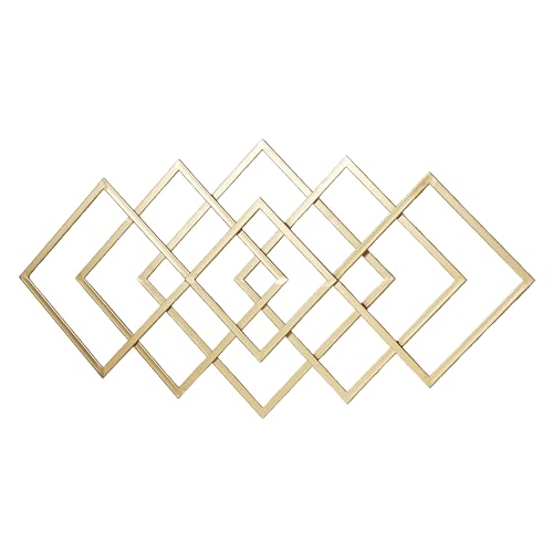 Touch of Class Diamond Interlink Gold Metal Wall Art |