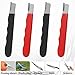 4Pcs Garden Tool Blade Sharpener, Pocket Blade Sharpener for Garden Tools Multipurpose Usage Knife Sharpeners for Pruning Shears, Hedge Scissors, Clippers, Pocket Knives, and More (2, Red+Black)