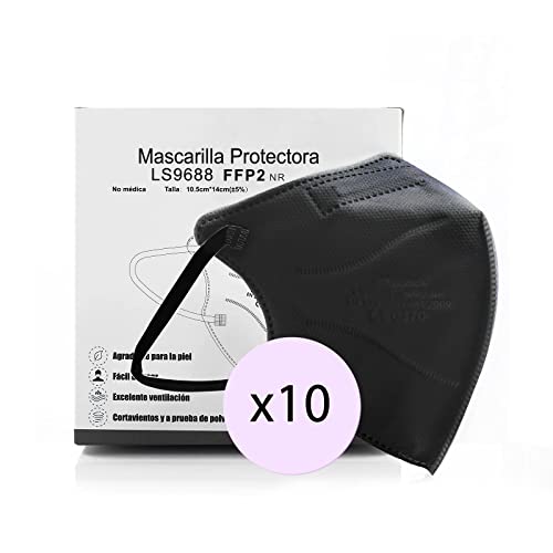 LOOKLOOK Mascarillas FFP2, Talla Reducida, Talla Pequeña, Homologado, Desechables, 5 Capas, Pack 10 Unidades (C7)