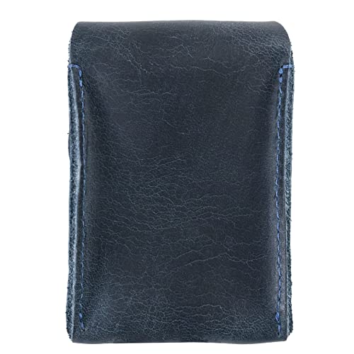 Image of Hide & Drink, Classic Case for Playing Cards (Not Included) Secure Storage, Playing Deck Holder, Travel Accessory, Full Grain Leather, Handmade, Slate Blue