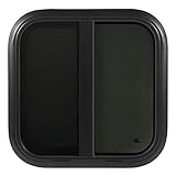 トレーラースライドウィンドウ 4mm強化ガラス採用 紫外線カット・断熱性 完全防水設計 防虫スクリーン付き アルミ合金フレーム RV用 スライディングウィンドウ ワンルームタイプ caravan 収納スペースにも | キャンピングカー 対応