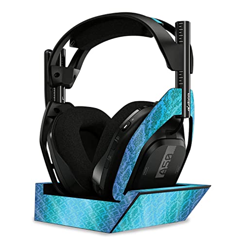 Image of MightySkins Glossy Glitter Skin Compatible with Astro A50 Wireless Headphones + Base Station (Gen 4) - Blue Vintage | Protective, Durable High-Gloss Glitter Finish | Easy to Apply | Made in The USA