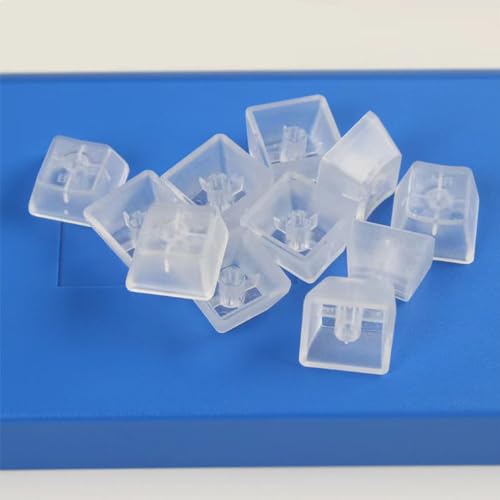 Image of OEM Profile Blank Keycaps ABS Frosted Transparent Translucent 1U R4 Keycap for MX switches Mechanical Keyboard(Transparent, 20pcs)