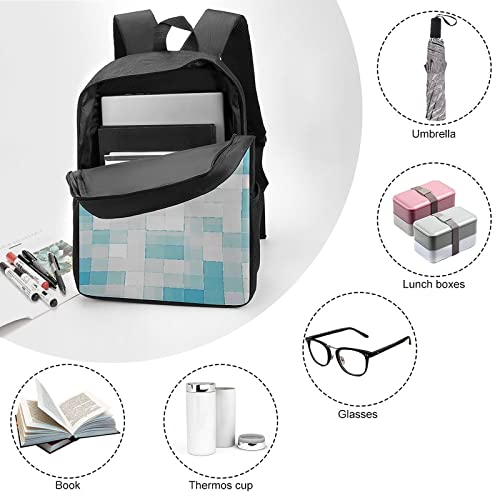 Sac à dos imprimé 3D avec grand compartiment de rangement de 17 pouces - 6