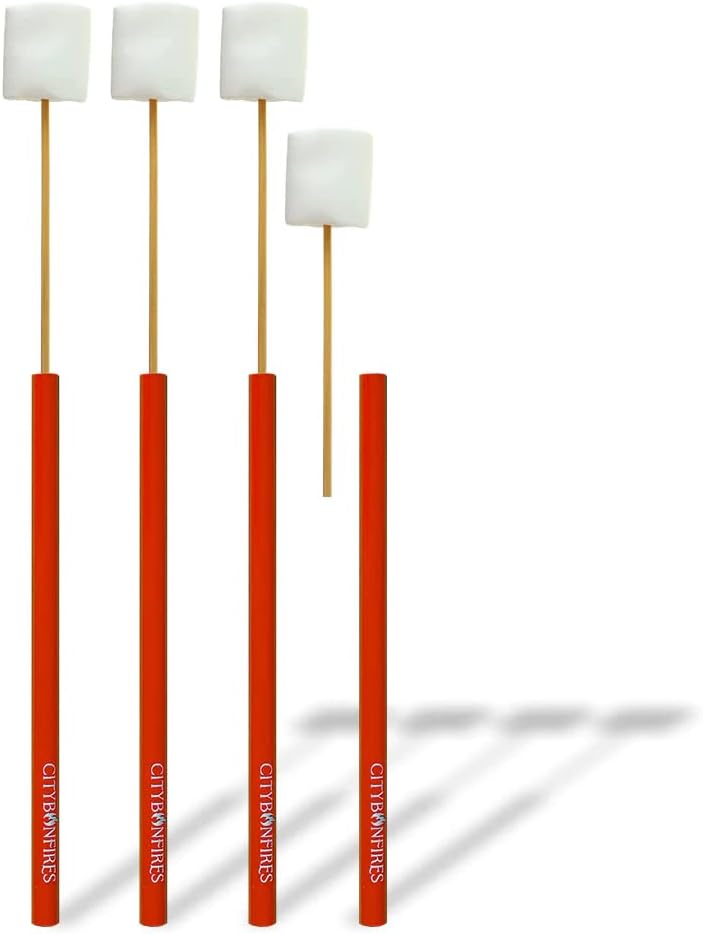City Bonfires Portable Reusable Skewer 4 Pack Detachable